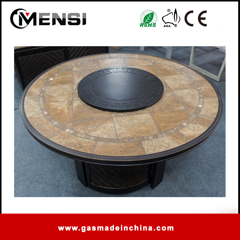 ceramic tile tabletop 48 inch garden round fire pit